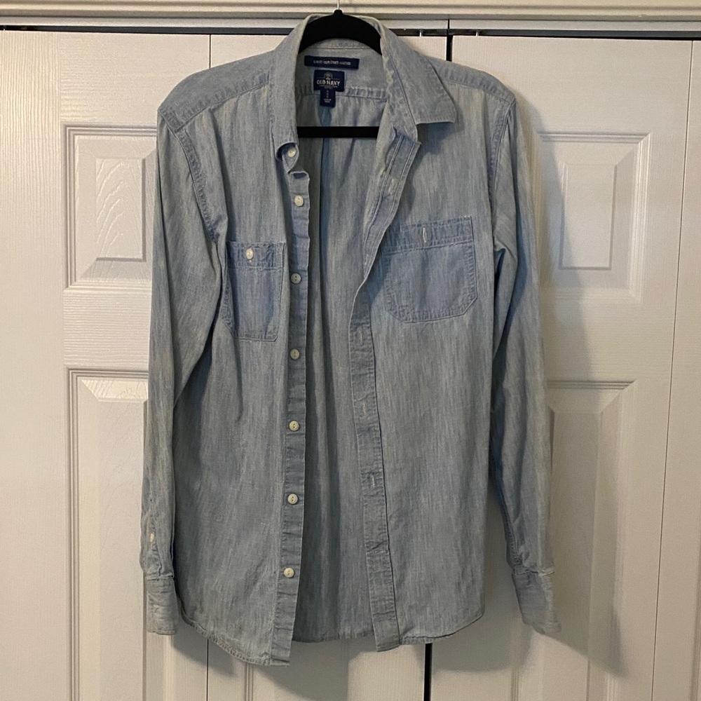 Men’s slim medium long sleeve denim shirt